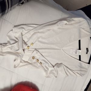 Fashion Nova Cream and Gold Bodysuit